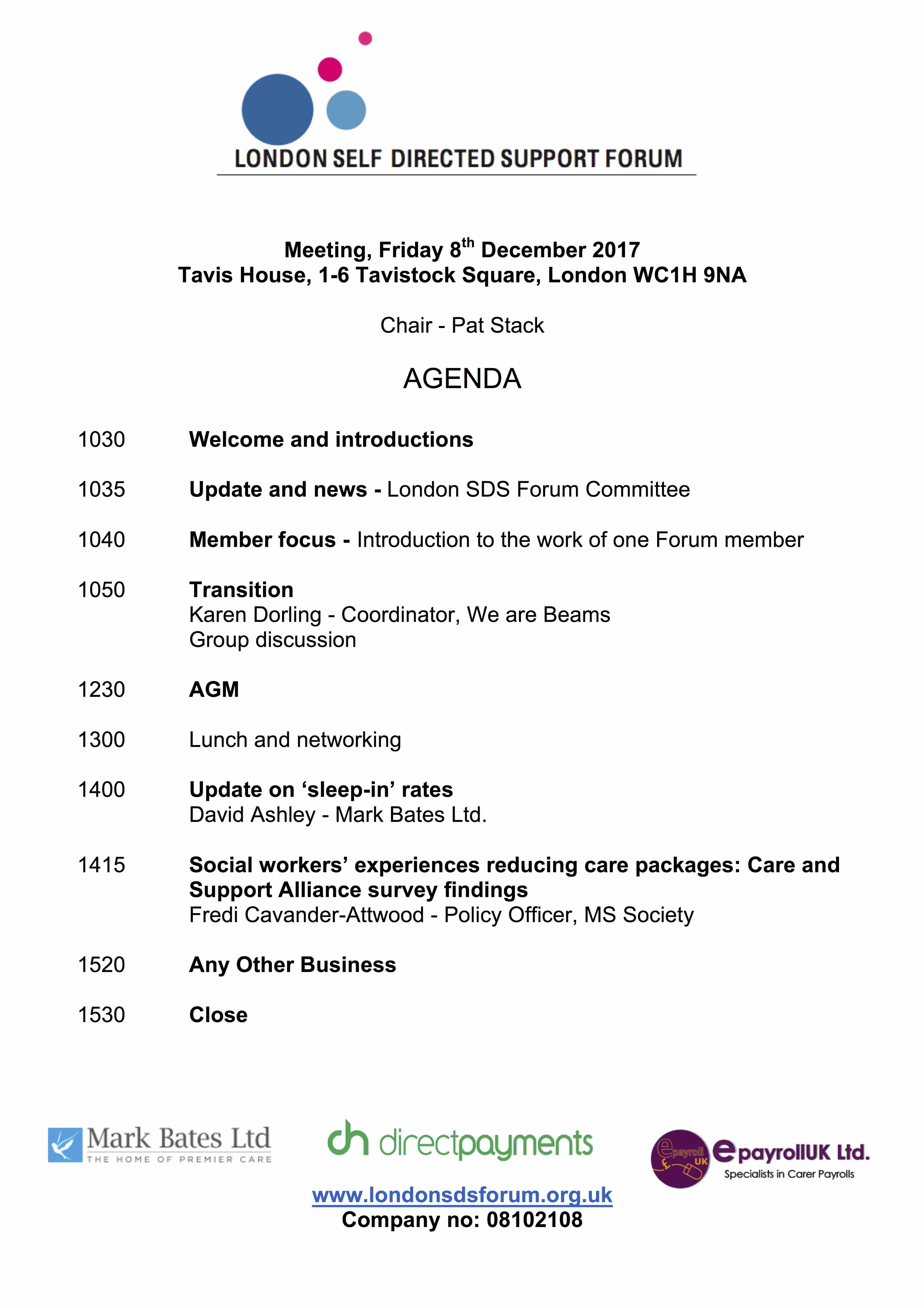 Agenda December 17