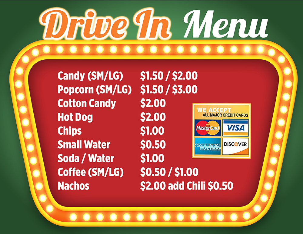 Drive In Menu