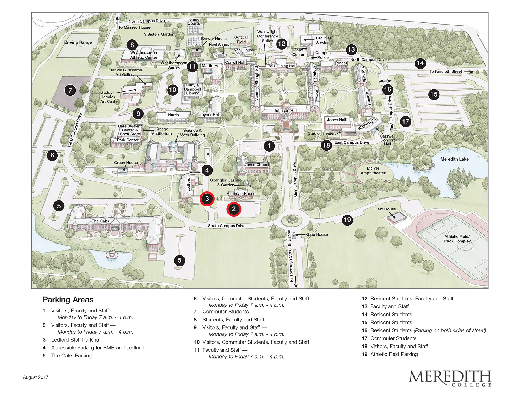 Meredith College Campus Map – Map Vector