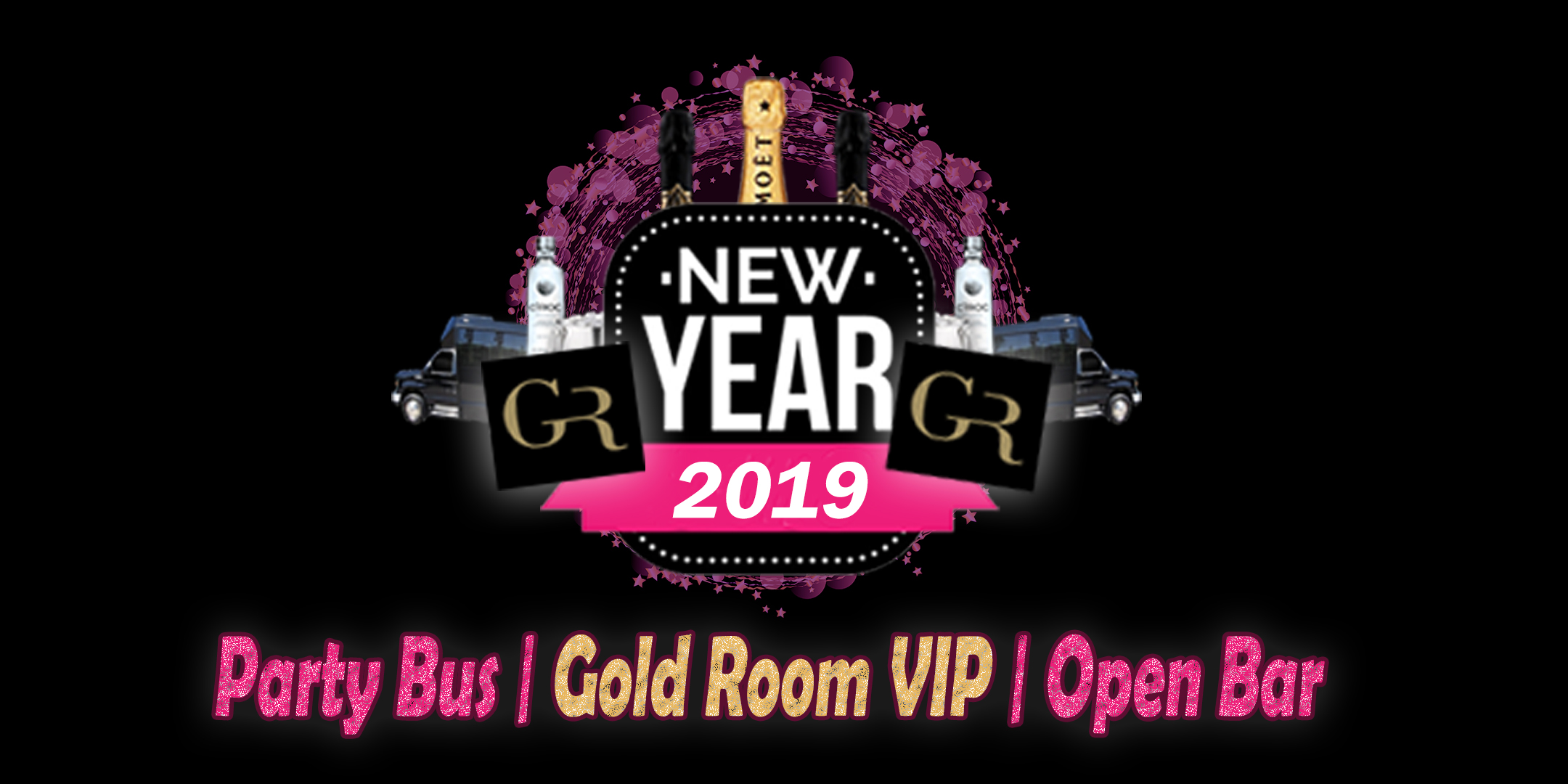 NYE 2019 Party Bus Gold Room AllInclusive Affair New Year's Eve w