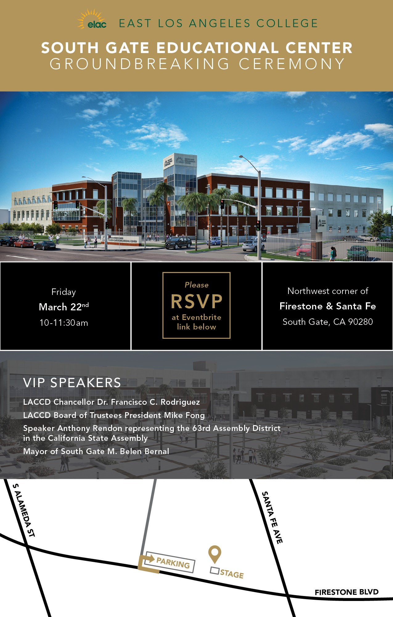 South Gate Educational Center Groundbreaking Event Invitation