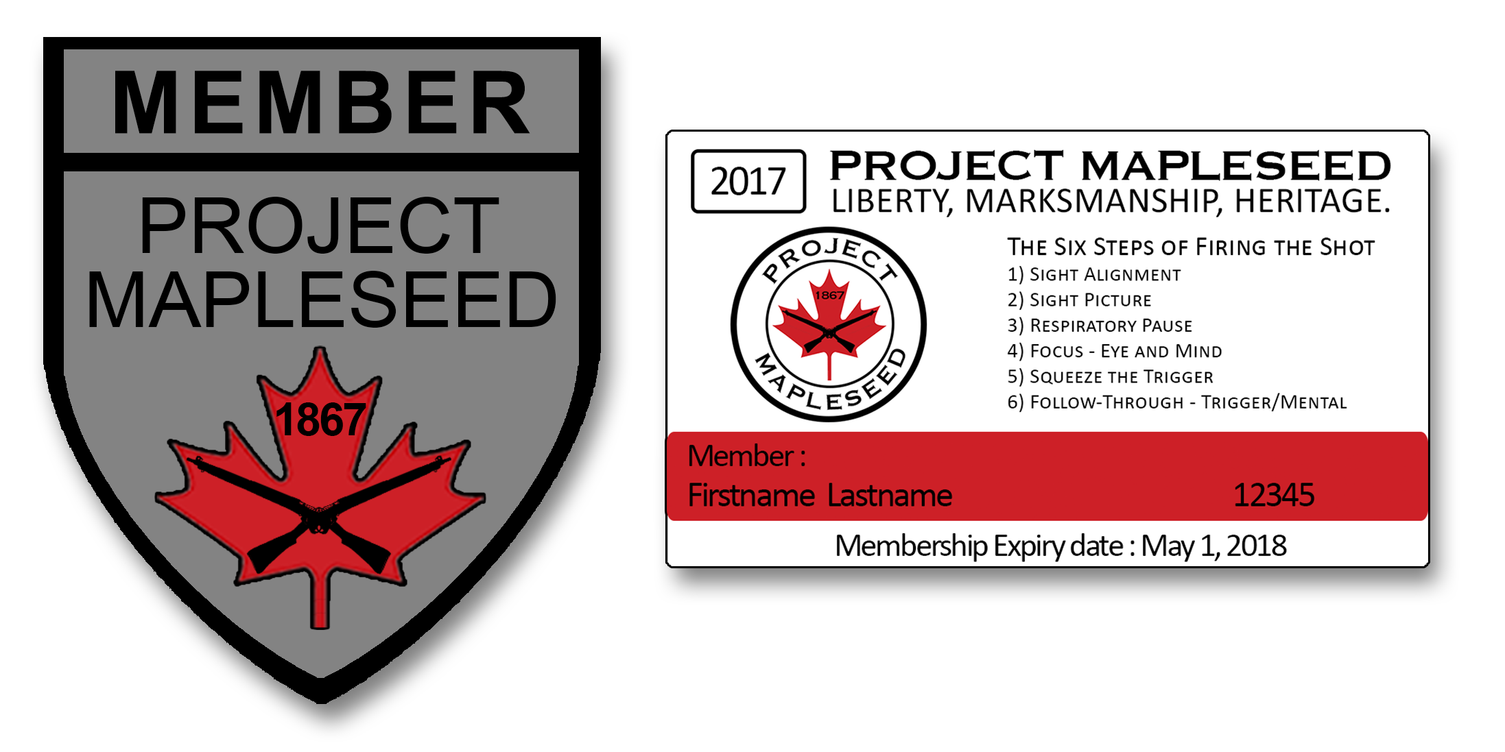 Project Mapleseed Member Patch and Membership Card