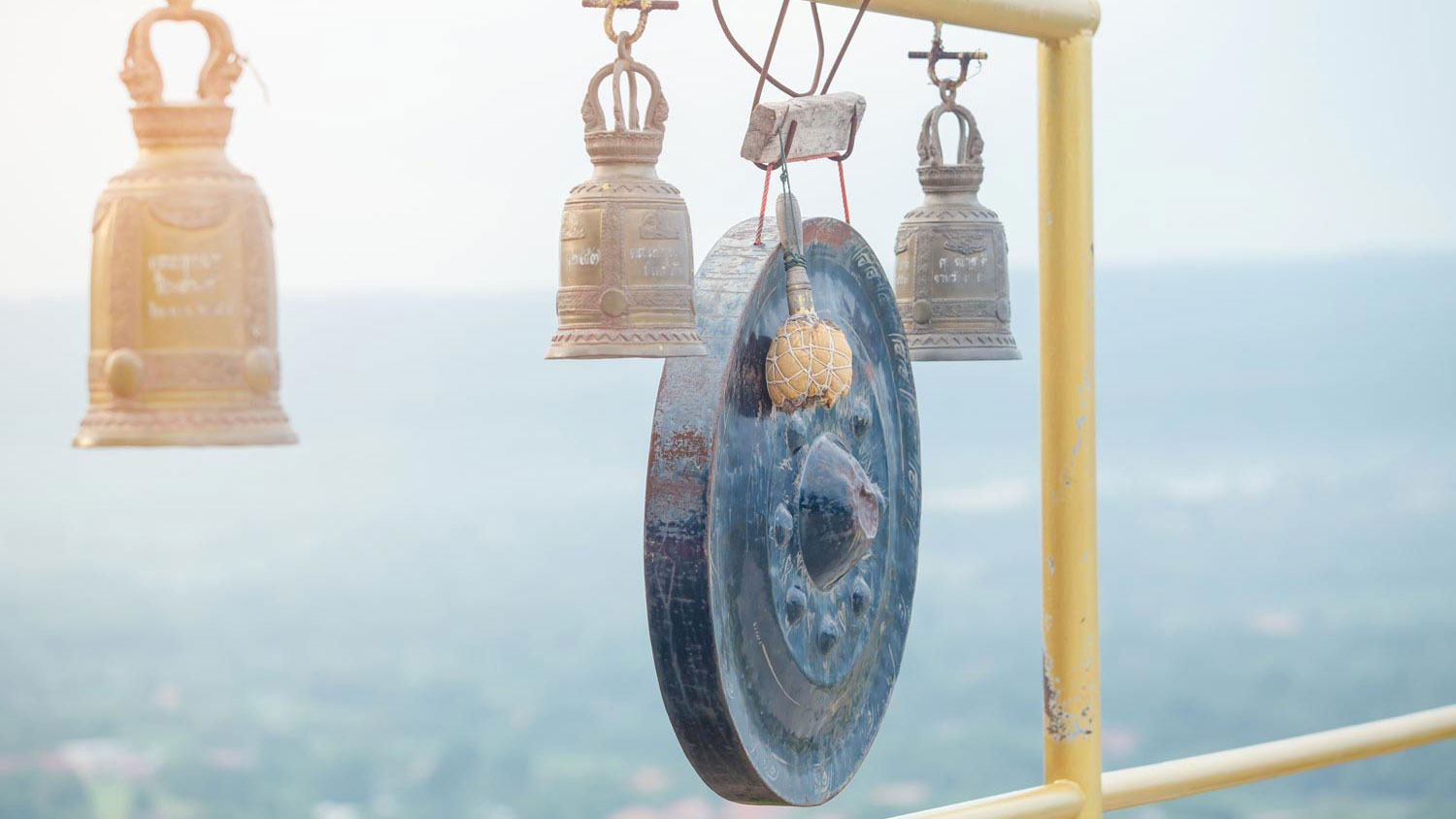 Meditation Bells over a Tibetan Skyline