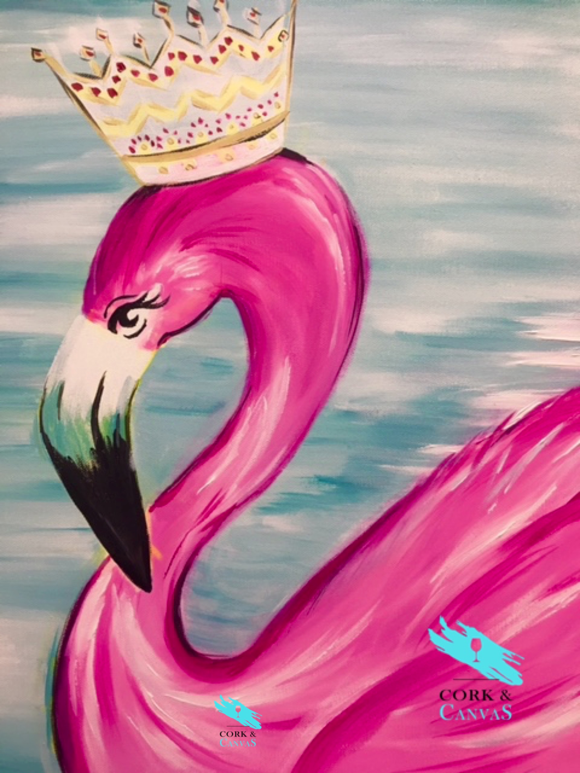 queenofpink.jpg 1,920×2,560 pixels | Flamingo painting, Bird painting