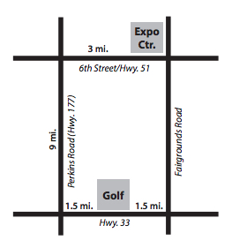 Map of Golf Tournament Location