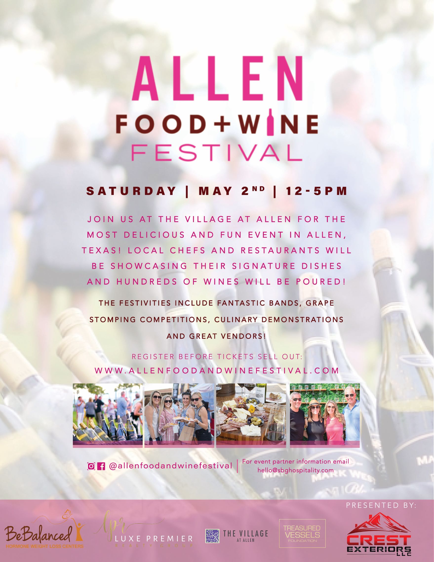 2nd Annual Allen Food + Wine Festival presented by Crest Exteriors