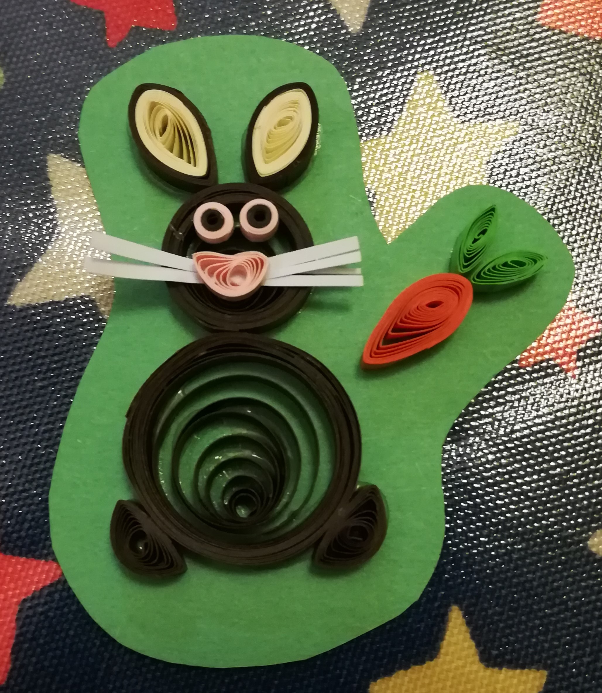 quilled bunny fridge magnet