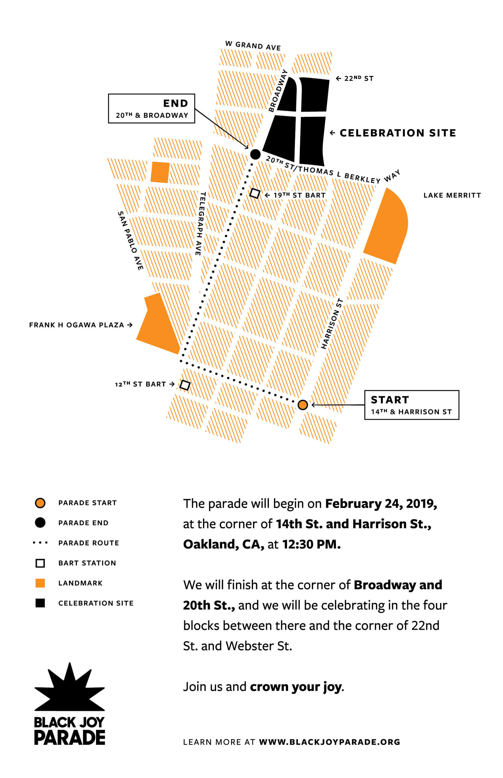 Black Joy Parade Map