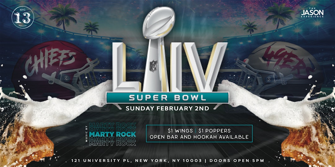 Bar 13 Big Game Super Bowl Sunday Watch Party 2/2 Bar 13 Big Game Super Bowl Sunday Watch Party 2/2