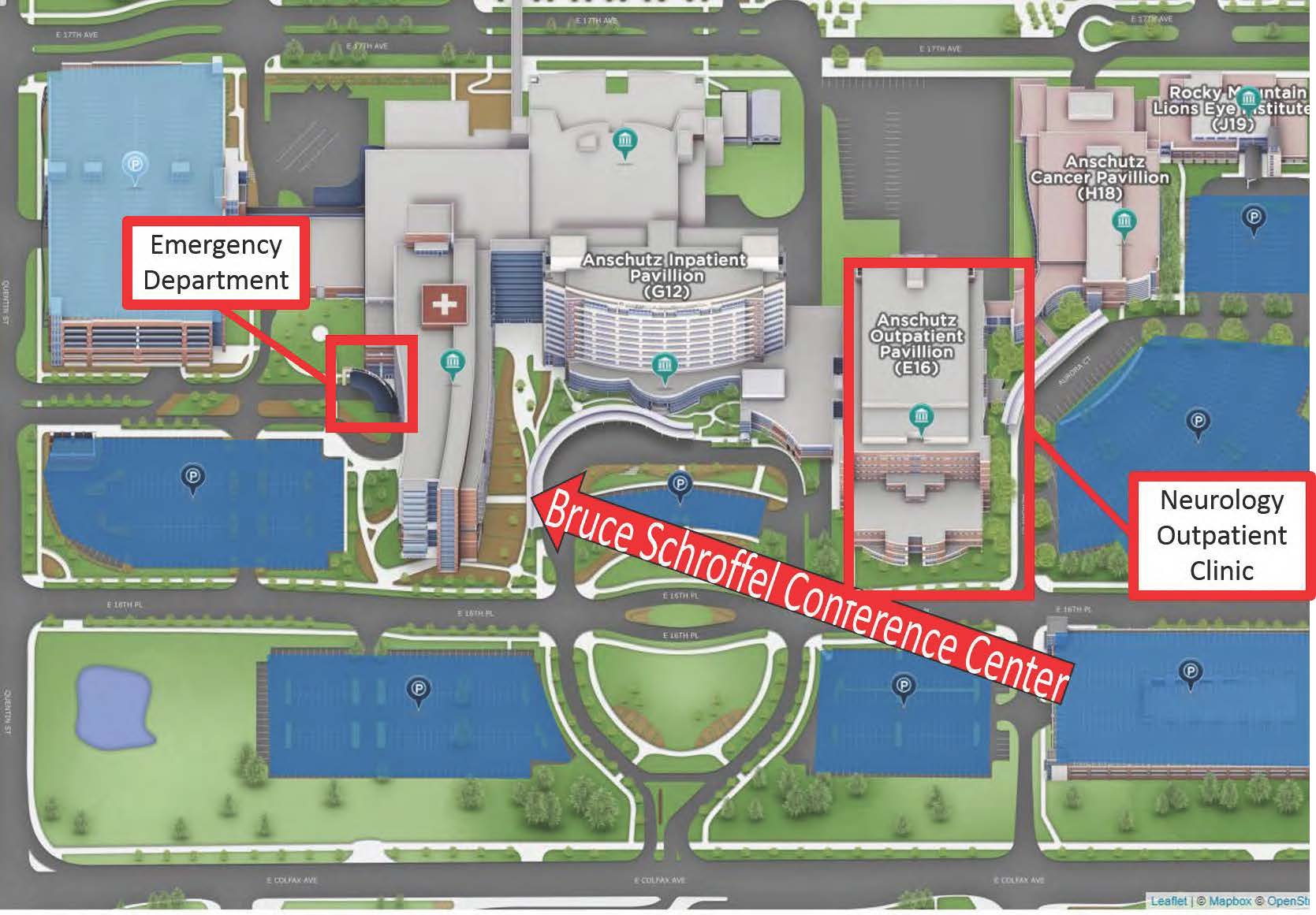 Anschutz Hospital Campus Maps