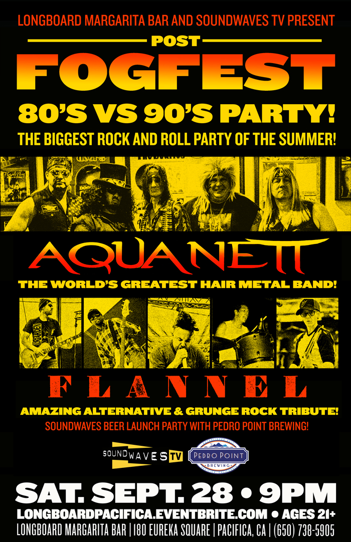 Fog Fest 80s Vs 90s Party Aqua Nett And Flannel Longboard Margarita Bar