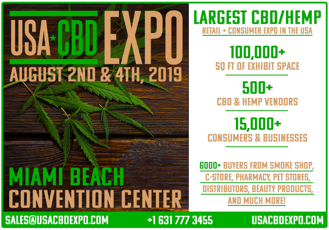 USA CBD Expo 2019 Graphic - Miami Beach Florida