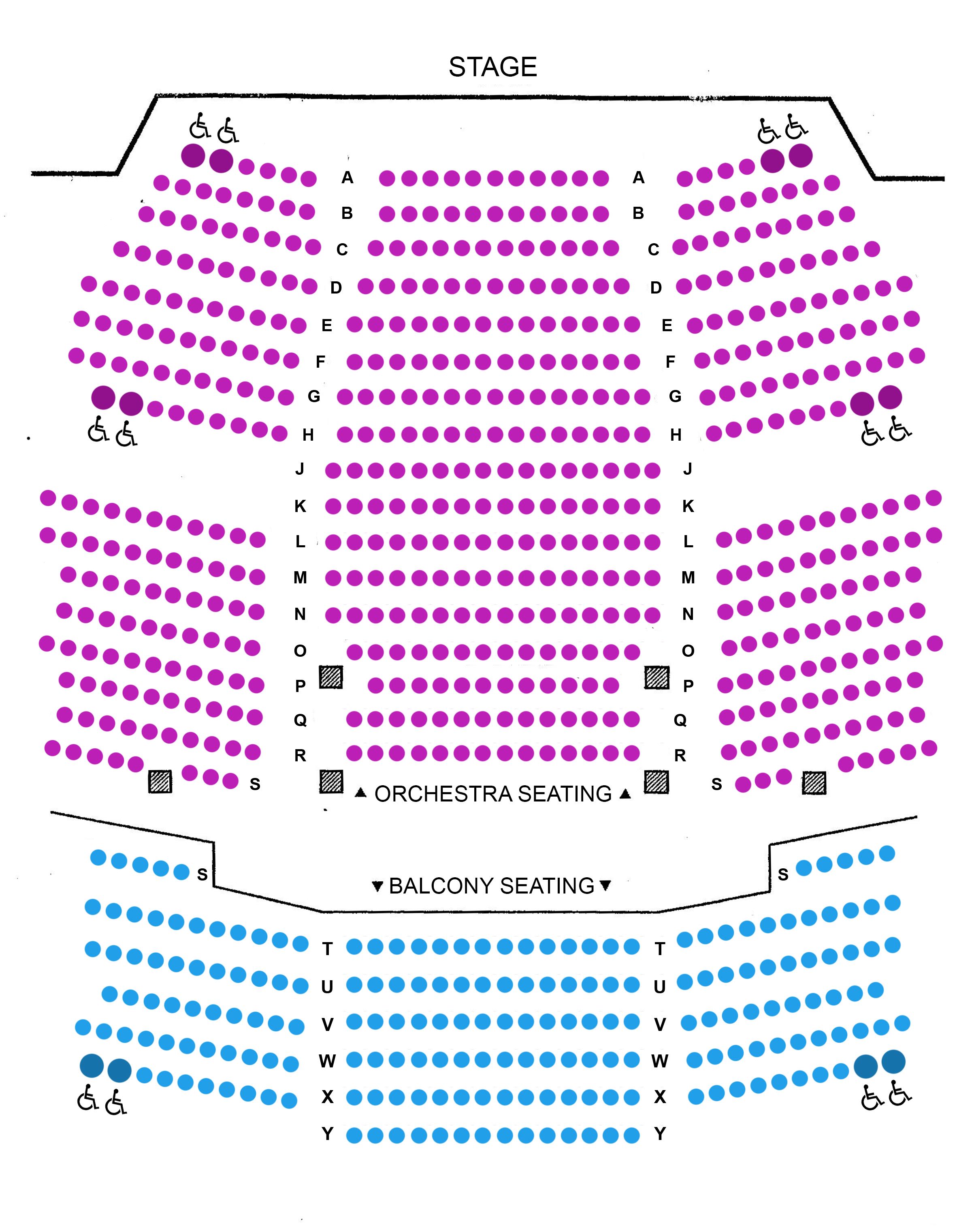 Jim Rouse Theatre Seating Map