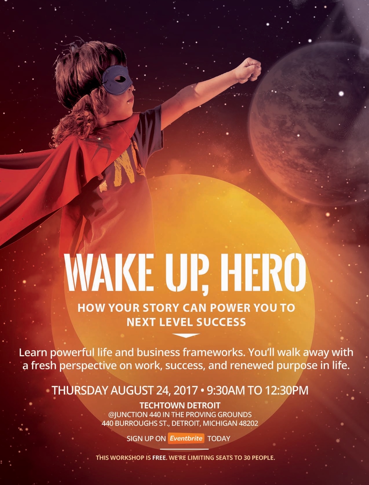 wake up, hero flyer