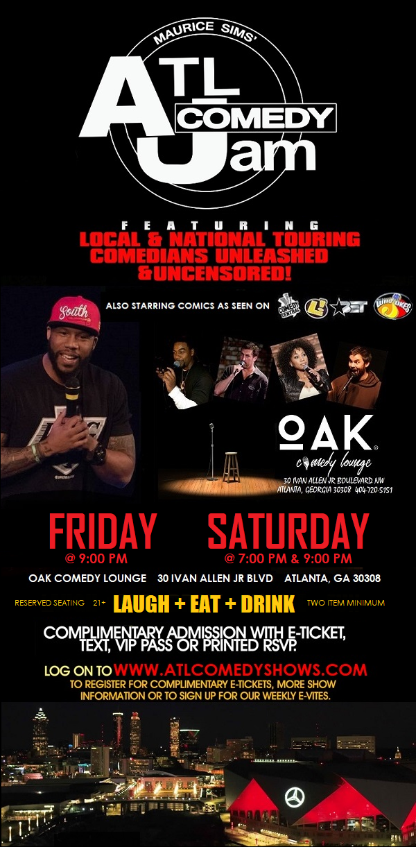 Atl Comedy Jam Oak Lounge Tickets Sat May 1 2021 At 9 00 Pm Eventbrite