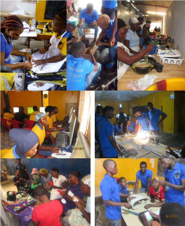 Photo collage of our vocational training courses