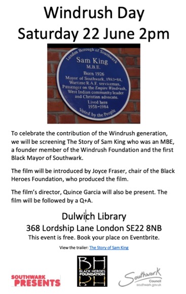 Film The Story Of Sam King Mbe” The Founder Of The Windrush Foundation