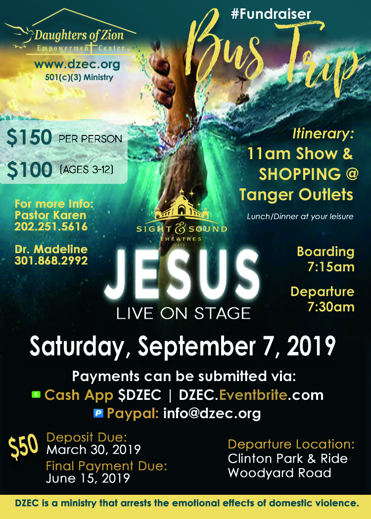 Sight & Sound Bus Trip JESUS Live on Stage 7 SEP 2019