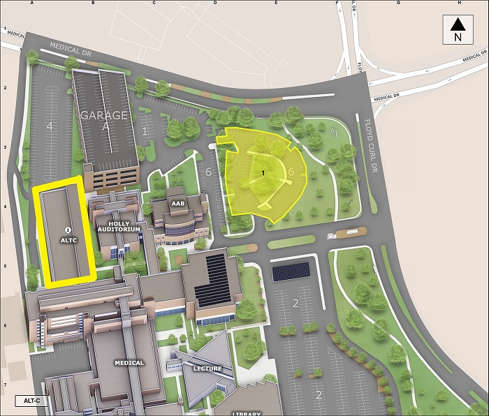 Map of Alternate Learning and Teaching Center & Public Parking