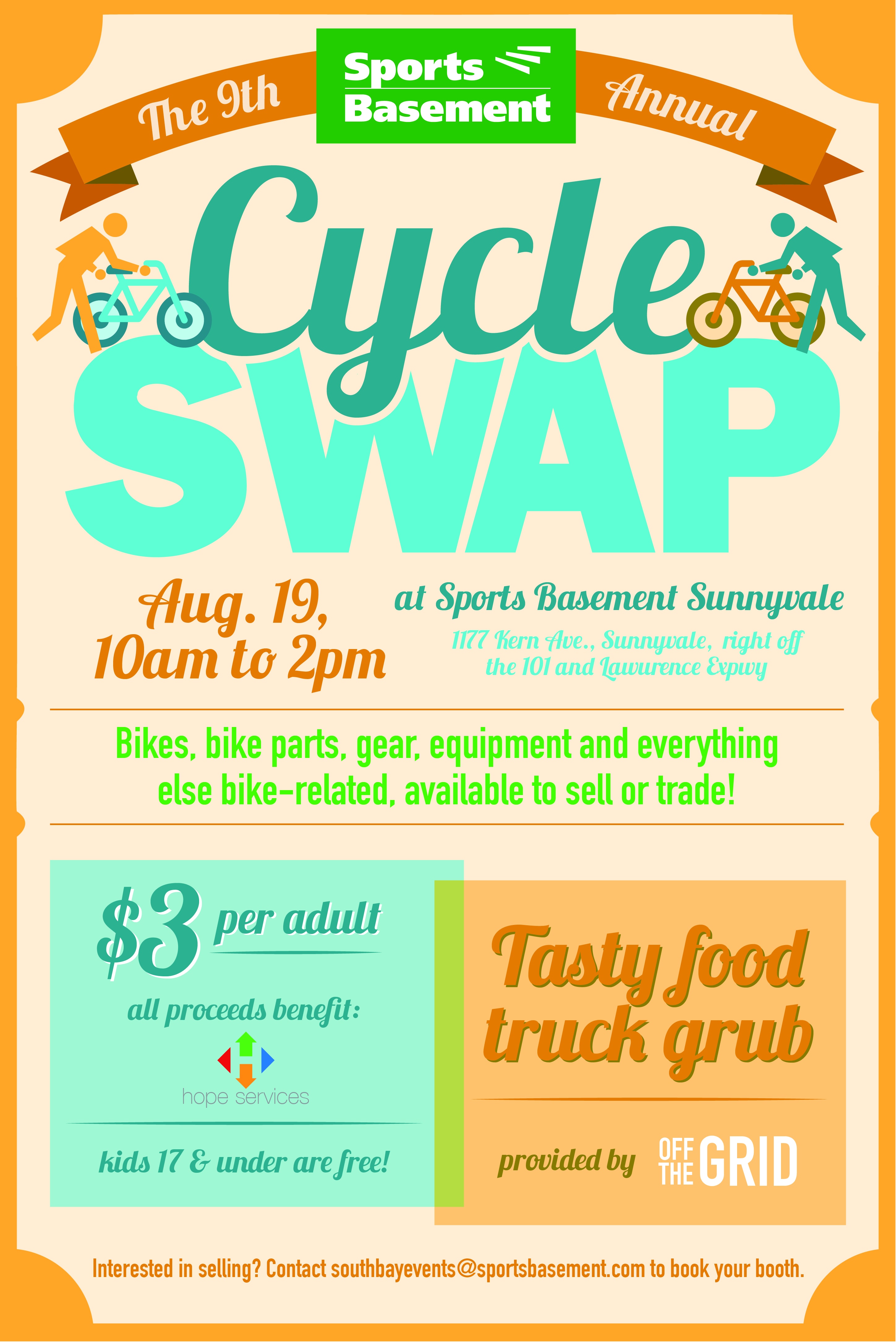 Sports Basement 9th Annual Cycle Swap 3 TO ENTER NOT FREE