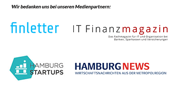 Wir bedanken uns bei den Medienpartnern der Fintech Innospace Safari: finletter, IT Finanzmagazin, HH Startups und Hamburg News