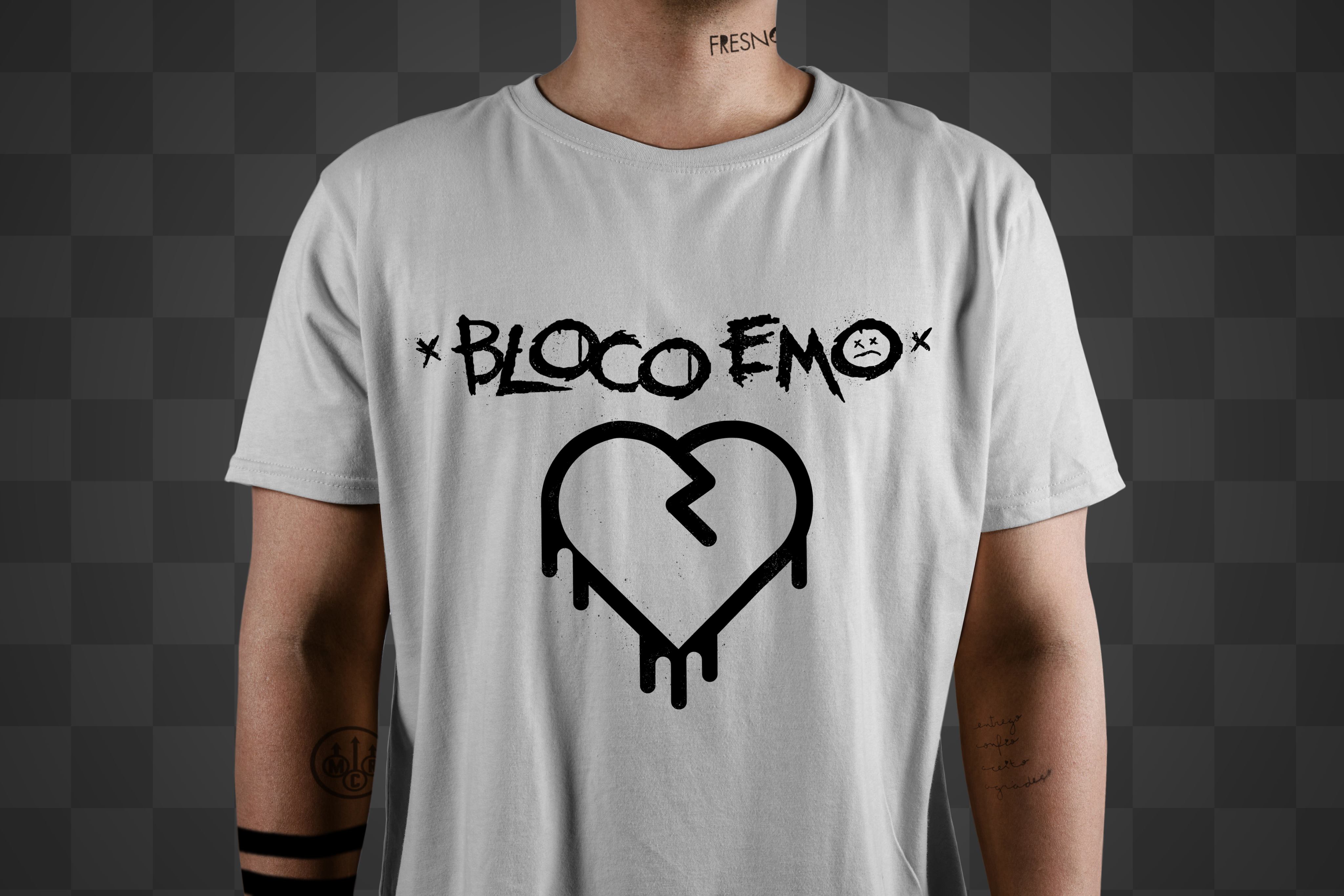 Camiseta Bloco Emo Branca
