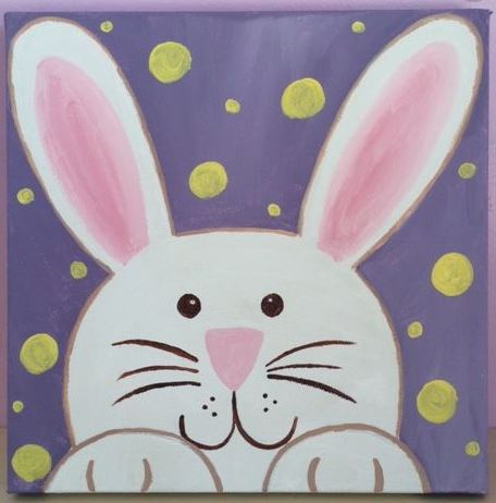 SAT, March 24th (1-2 pm) Kid's Bunny Painting on Canvas! 5+ Tickets ...