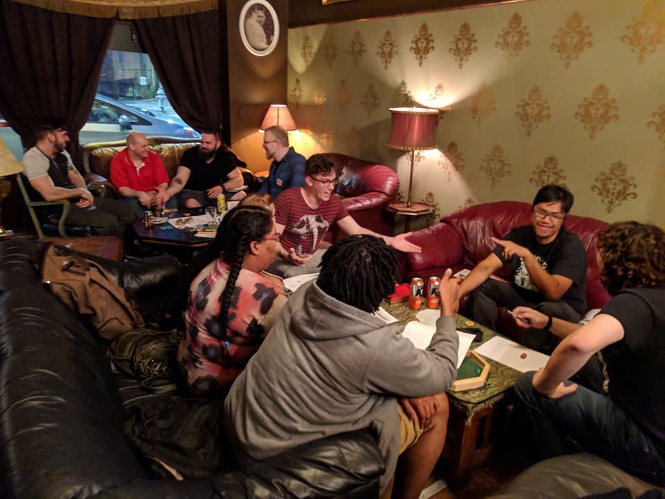 Group of D&D Players at Joystick Gamebar