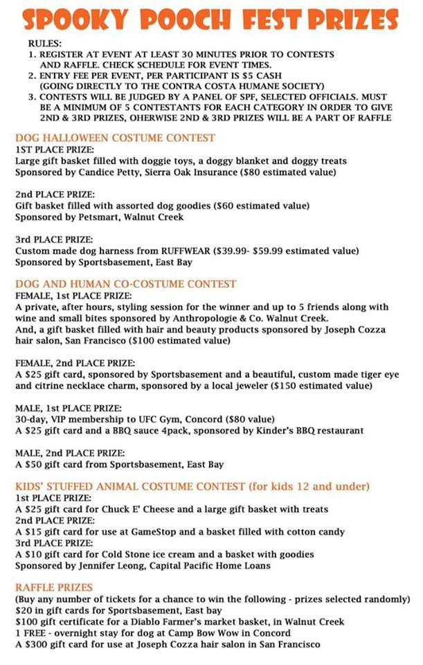 Contest and Raffle prizes