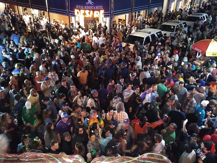 Mardi Gras on Bourbon Street