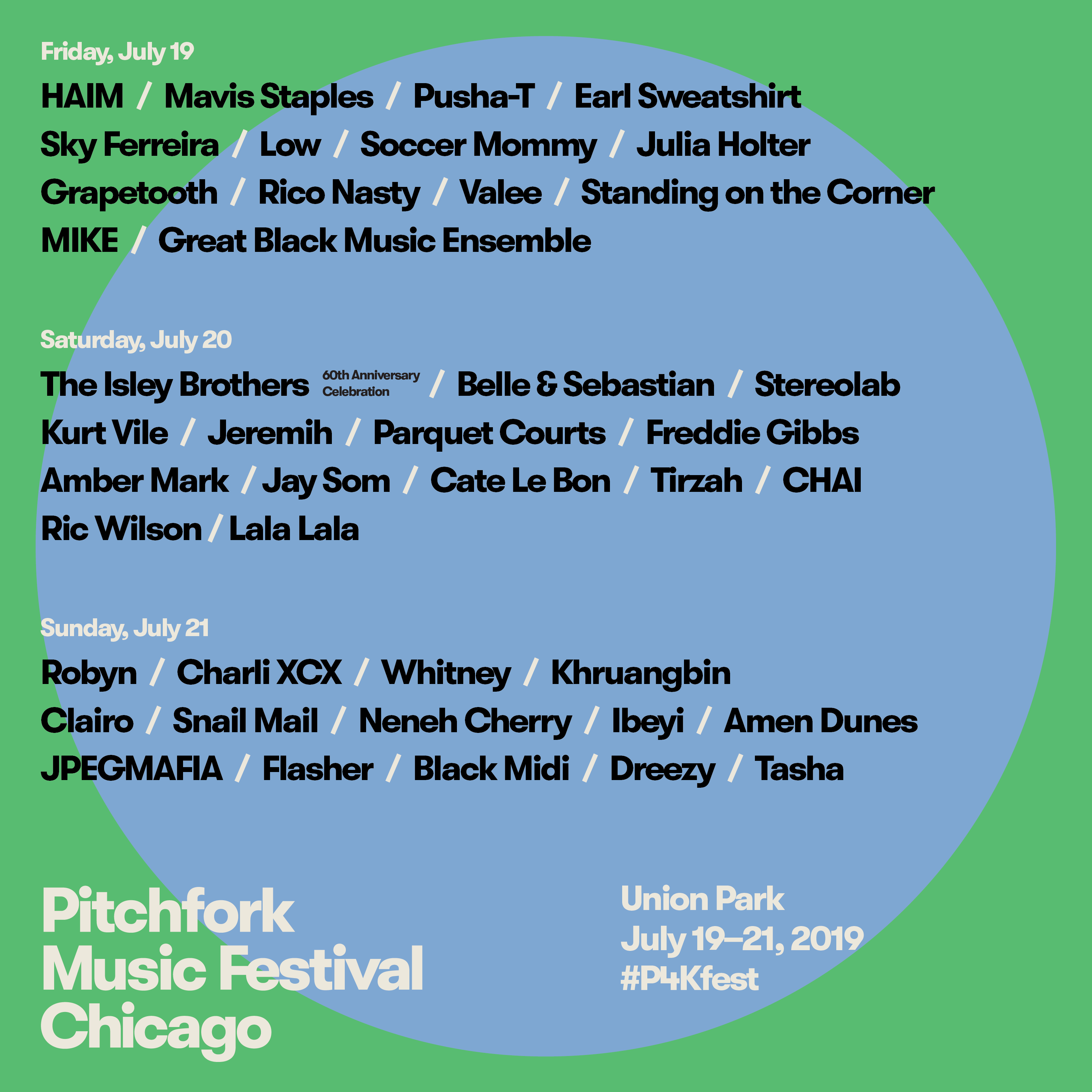 Pitchfork Music Festival 2019 Lineup