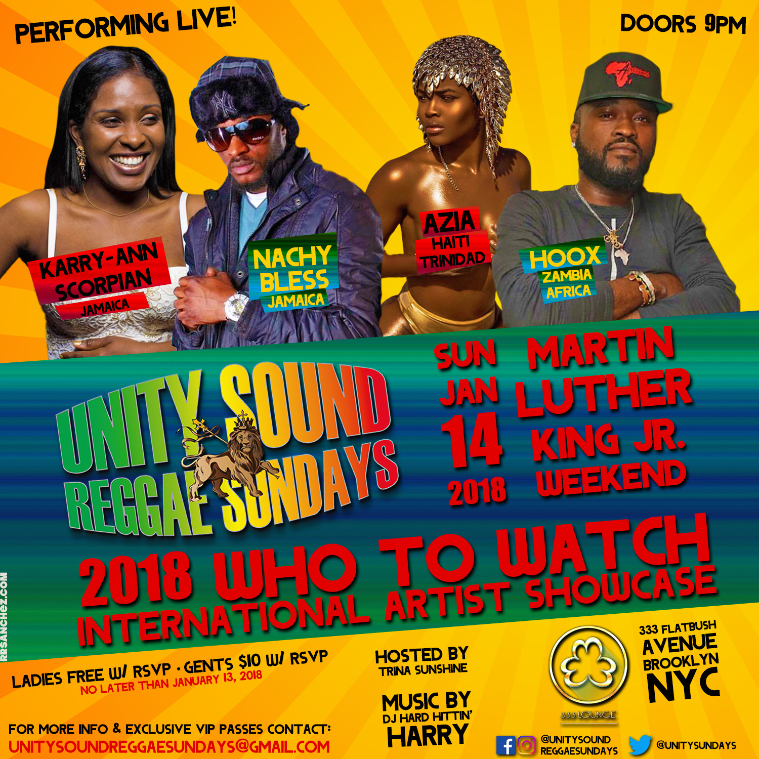 Unity Sound Reggae Sundays 2018