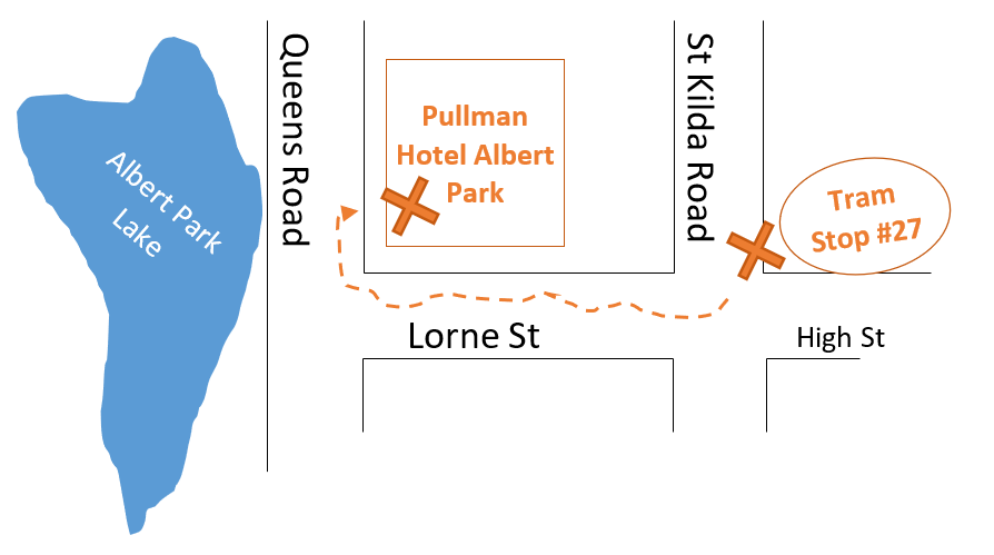 Map to Pullman Hotel