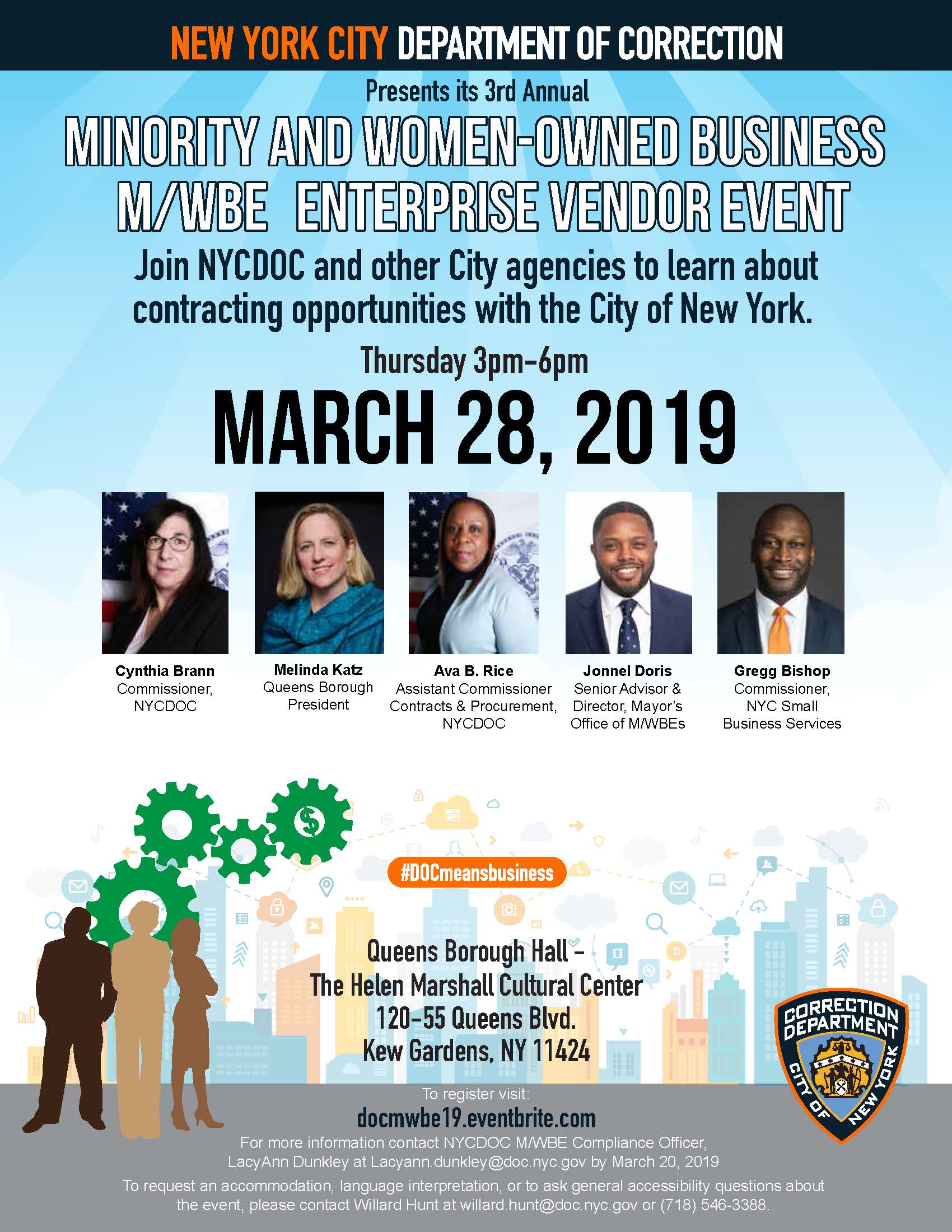 Nyc Department Of Correction Third Annual Minority And Women Owned