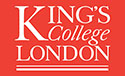 red kings college london logo with white letters