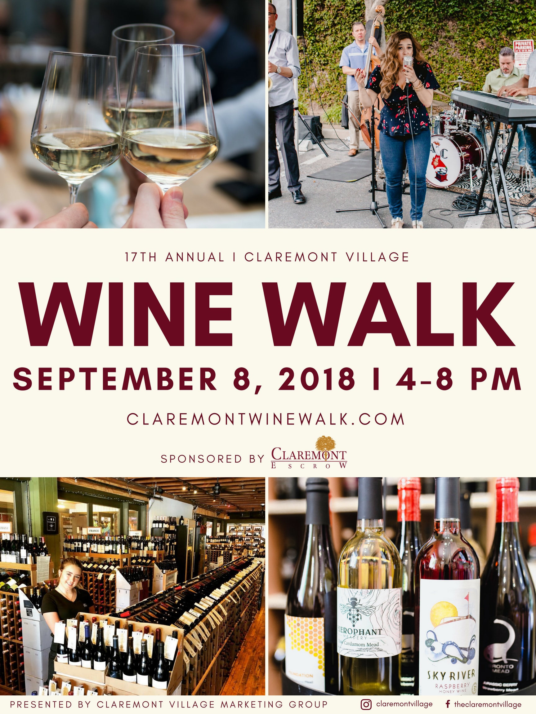 SOLD OUT 17th Annual Claremont Village Wine Walk Tickets, Sat, Sep 8