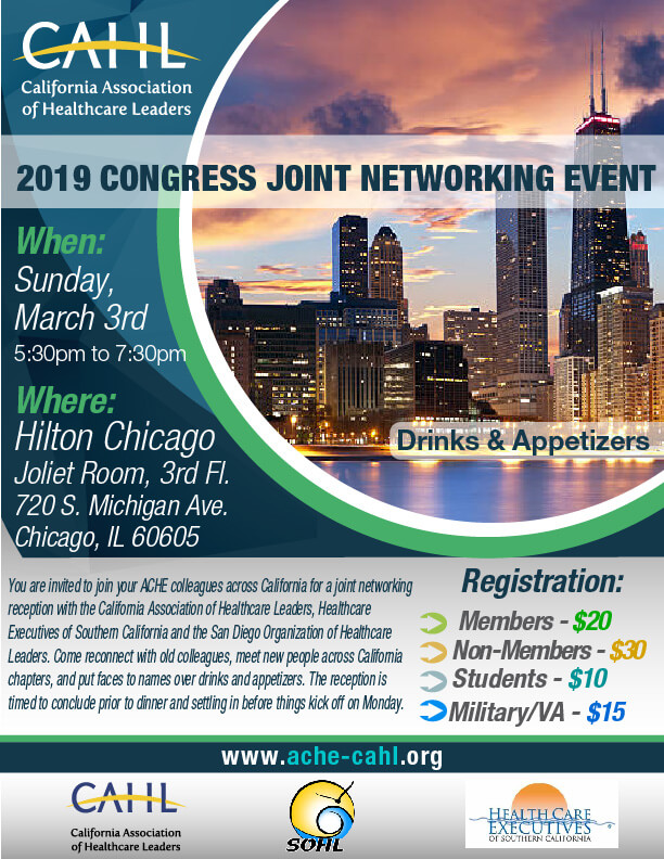 2019 ACHE Congress Joint Reception California Association of