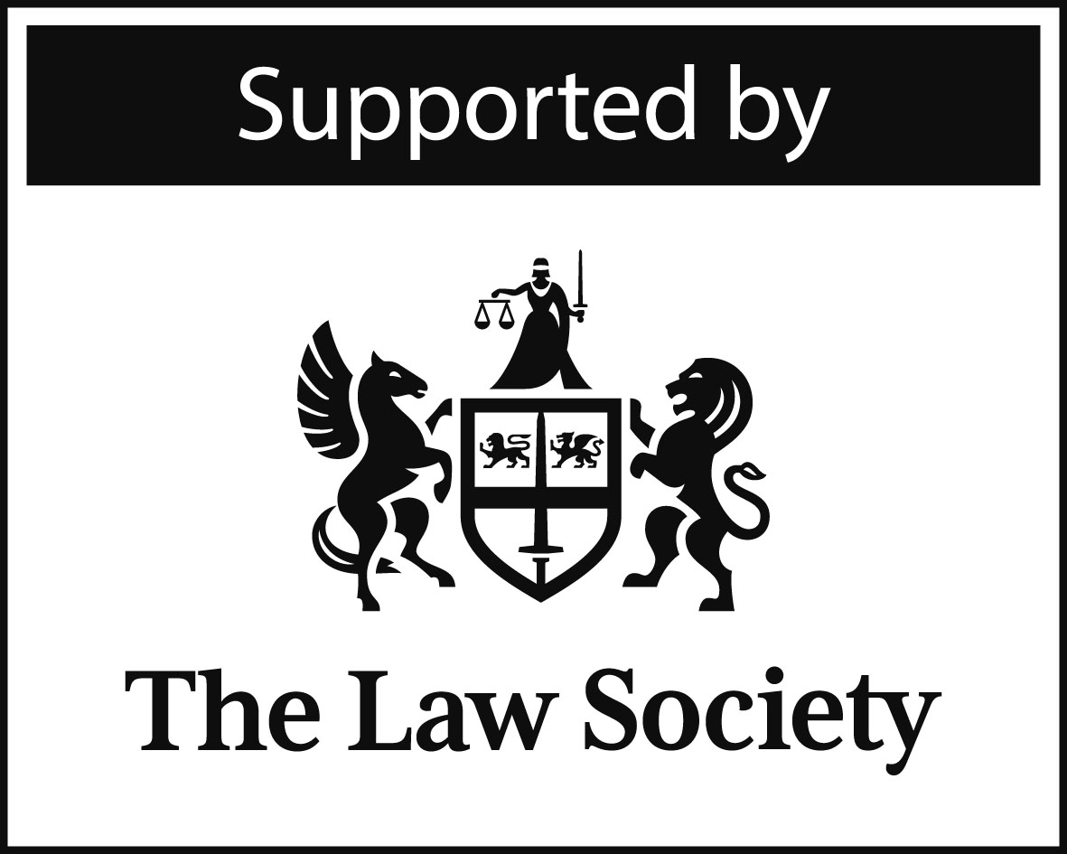 supported by the law society logo