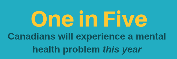 One in Five Canadians will experience a mental health problem this year
