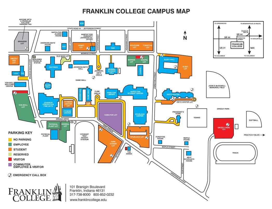 Franklin College Campus Map