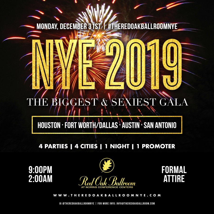 Top Events for New Year's Eve in Dallas and Red Oak Ballroom NYE 2019