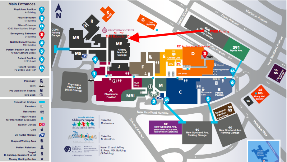 Albany Med Campus & Parking Map