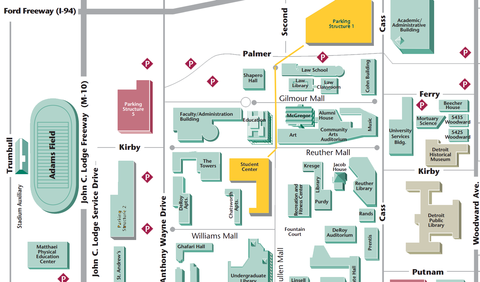 Wayne State University Map The Square One Project: A Roundtable On The Future Of Justice Policy -  Detroit - 10 Oct 2019