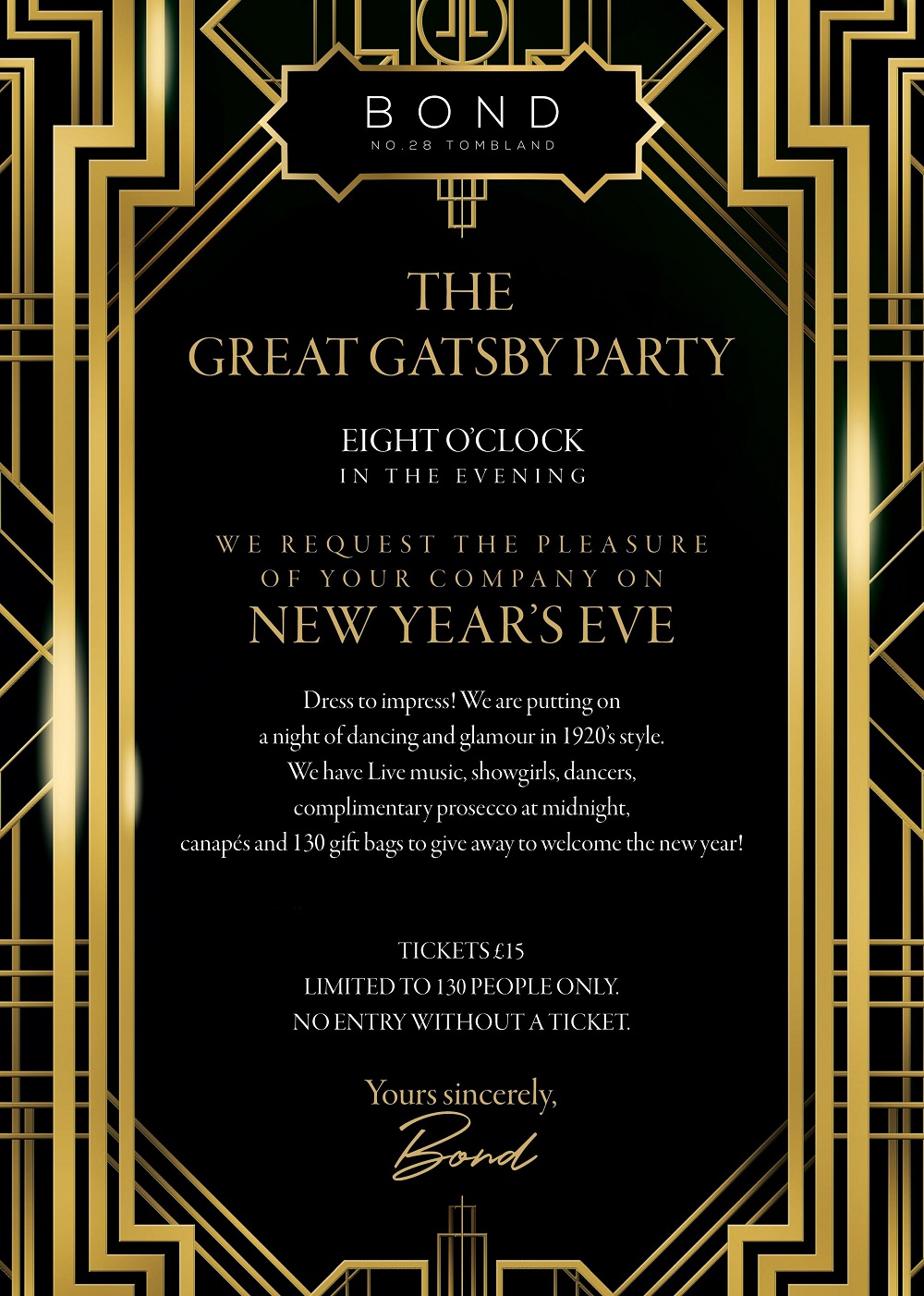 Great Gatsby Party Invitation Template Free 5