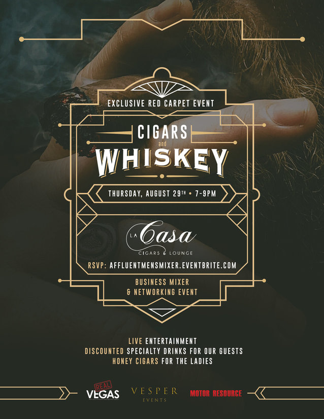 Cigars and Whiskey Upscale Men's Event