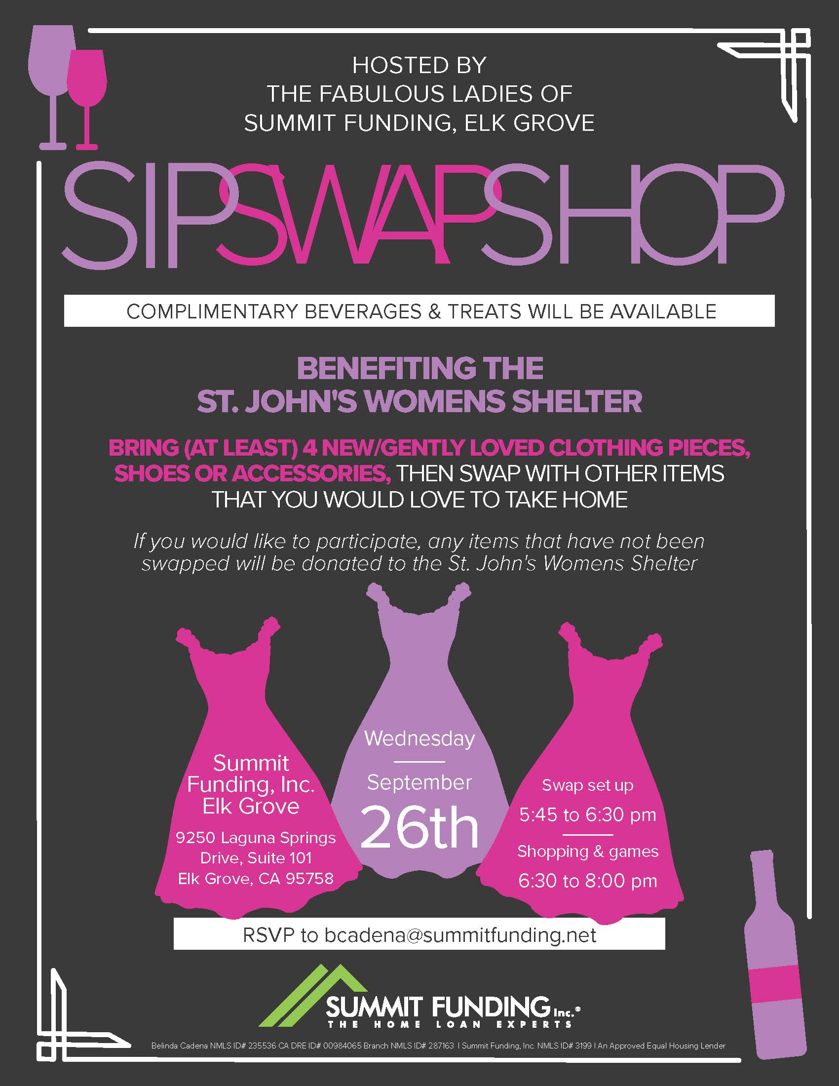 Clothing swap to benefit women's shelter