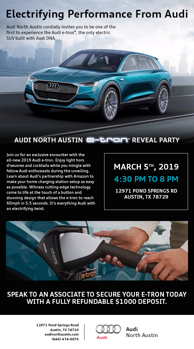 E Tron An Electrifying Performance By Audi 5 Mar 2019