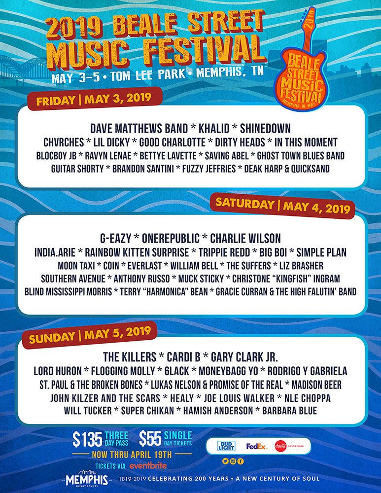 BSMF19 day-by-day lineup