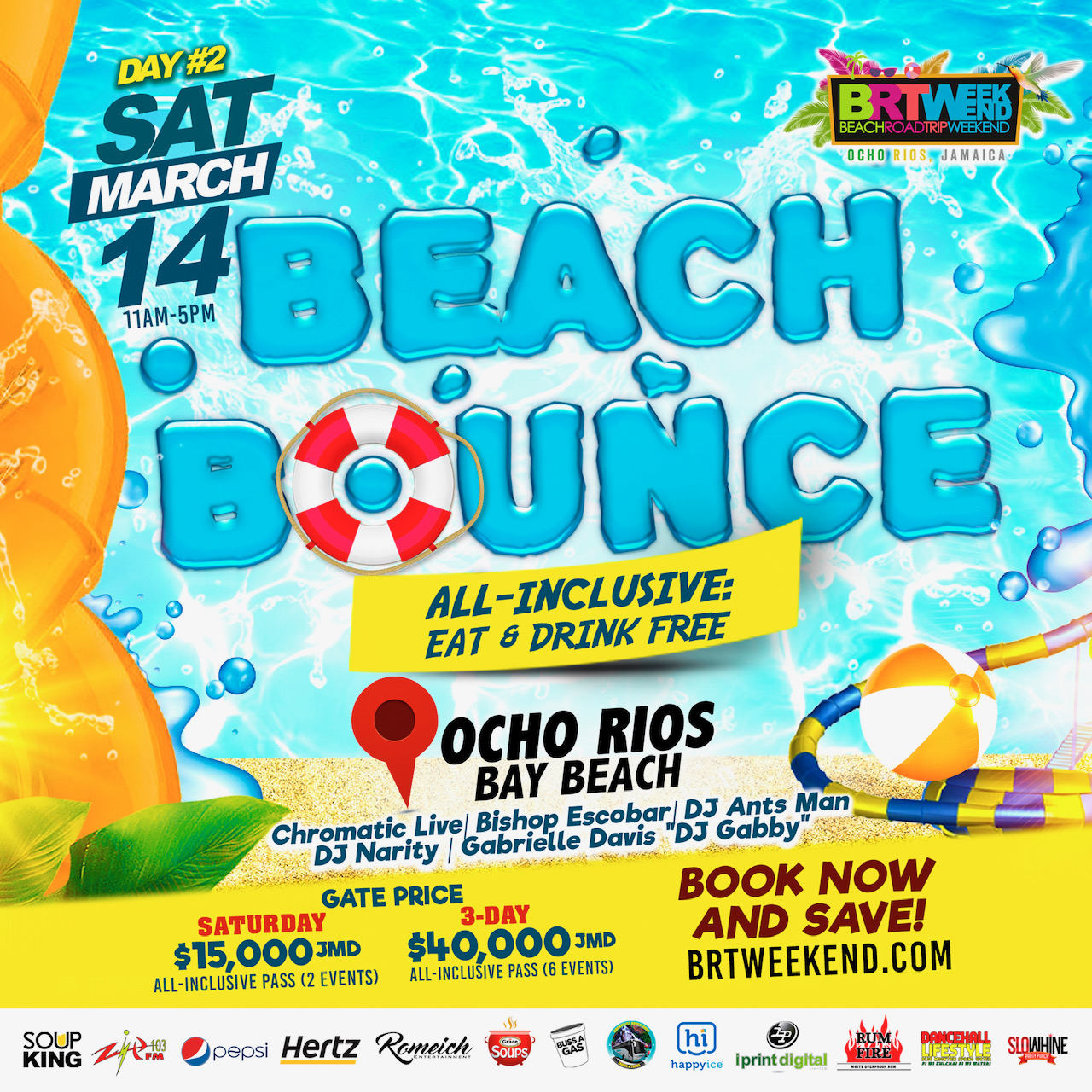 BRT Weekend: "JAMAICA" 3-Day Caribbean Music Festival | March 13th-15th