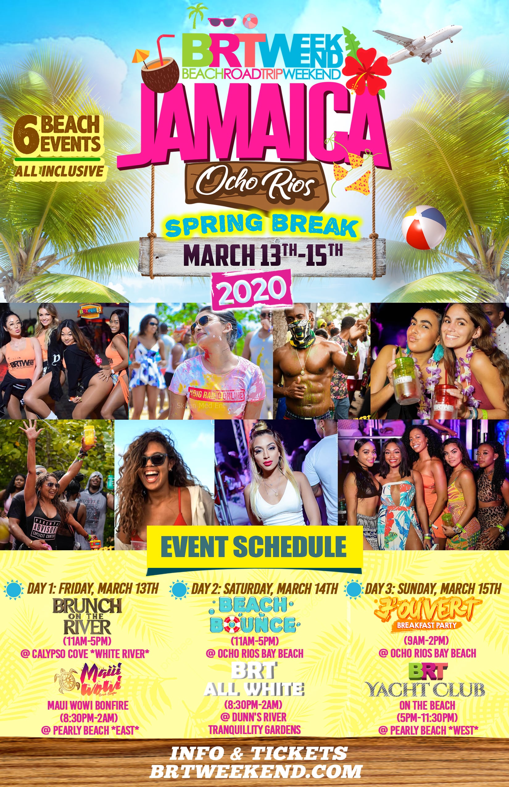 BRT Weekend "JAMAICA" 3Day Caribbean Music Festival March 13th15th